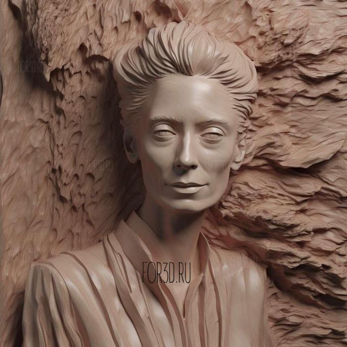 tilda swinton 1 stl model for CNC